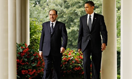 Iraqi prime minister Nouri al-Maliki (left) and US president Barack Obama