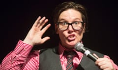 Hannah Gadsby performing in Happiness is a Bedside Table, Edinburgh, Scotland.