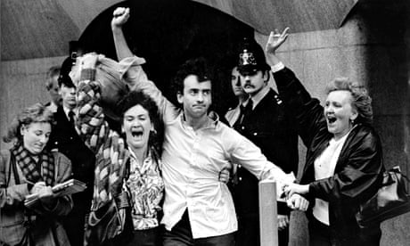 Gerry Conlon on his release from prison in 1989 