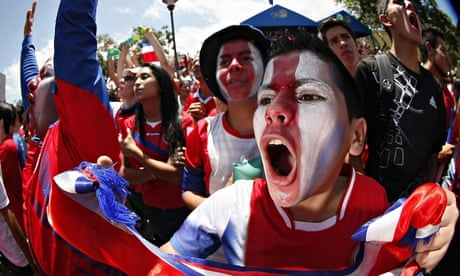 Costa Rica fans San Jose world cup brazil italy 1-0