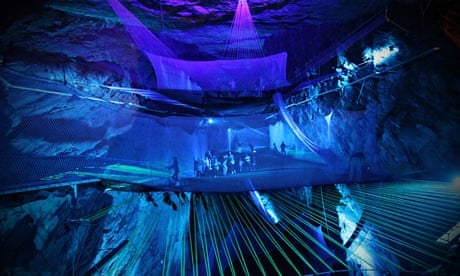 Bounce Below,  an underground trampoline experience  within the Llechwedd Caverns in  Blaenau Ffesti