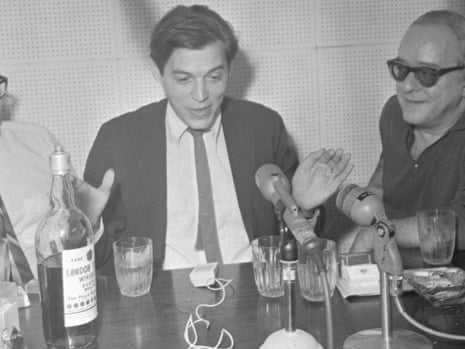 Antonio Carlos Jobim (c) and Vinicius de Moraes (r), the composers of The Girl from Ipanema, being interviewed in 1967, fuelled by cigarettes and whisky. Having actually referenced Águas de Março, a picture of Tom with Elis Regina would have been better, but this will have to do.