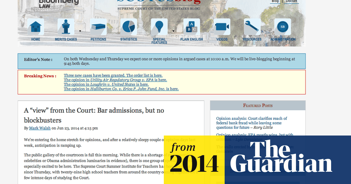 Senate reaffirms decision to deny press pass to Scotusblog | US supreme