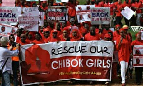 The Abuja wing of the "Bring Back Our Girls" protest group march to the presidential villa in Abuja