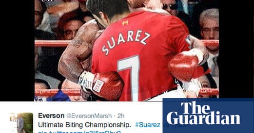 Luis Suarez Bites Again The Best Memes In Pictures Football The Guardian