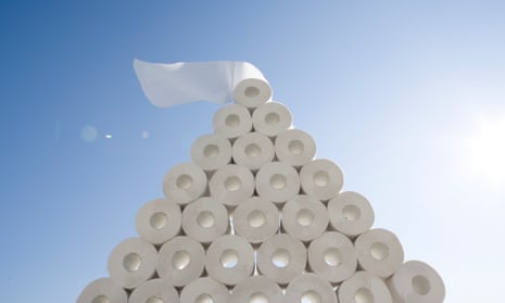Pile of toilet paper