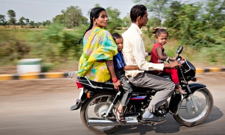 Family on a motorbike