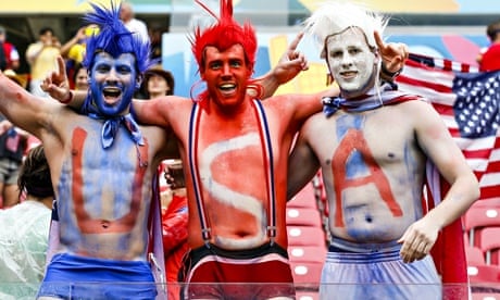 USA fans during their World Cup match against Germany in Recife