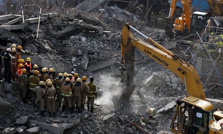 Diggers search through rubble in Chennai for survivors