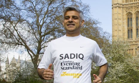 Sadiq Khan, running hard.