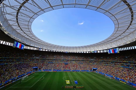 How the Estádio Nacional Mané Garrincha looks before kick off in Brasilia.