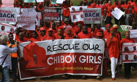 Part of the "Bring Back Our Girls" protest group march to the presidential villa in Abuja to deliver a letter to Nigeria's President Goodluck Jonathan in May, calling for the release of schoolgirls kidnapped by Islamist militant group Boko Haram.
