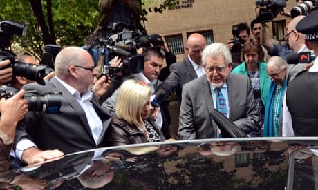 Rolf Harris leaves court after guilty verdict