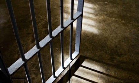 Metal bar door inside a prison