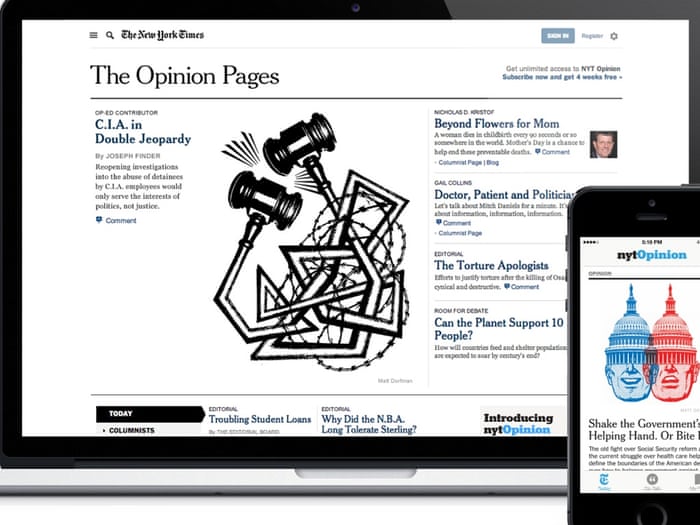 New York Times Launches Cut Price Nyt Opinion App Media The Guardian