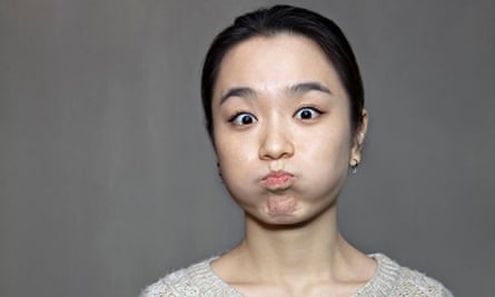 Chinese woman making a face