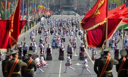 Victory Day celebrations in Minsk, on 9 May, 2013, marking the 1945 victory over Nazi Germany.