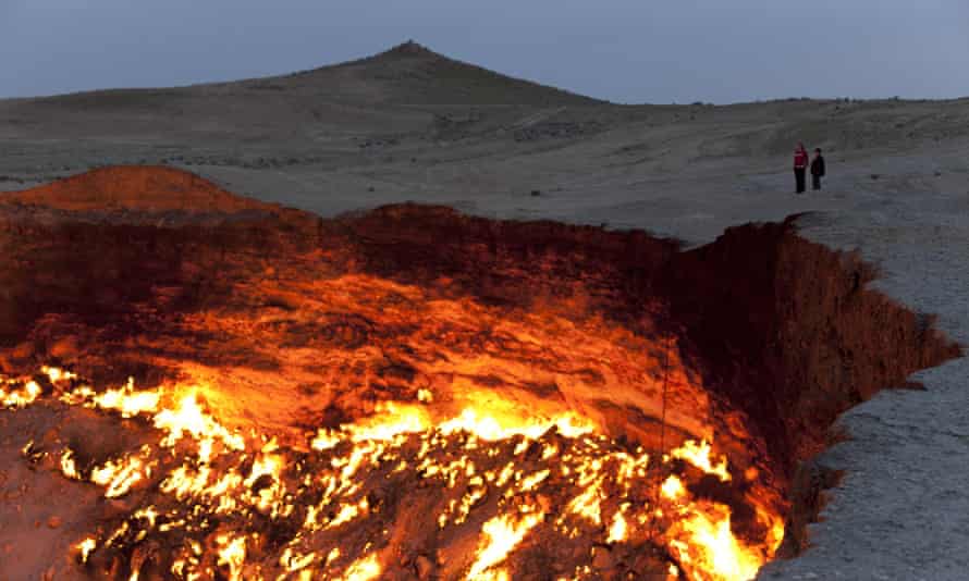 The Door to Hell in Derweze, in Ahal Province, Turkmenistan