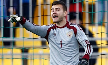 Igor Akinfeev in action for Russia