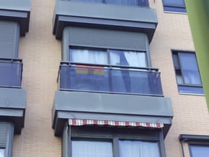 'Flag at home: I couldn't go to the Sol protest but I hung this home made Republican flag to show my support for a referendum.'