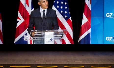 Transmission of the closing Press Conference held by David Cameron and Barak Obama  G7 summit, Brussels, Belgium