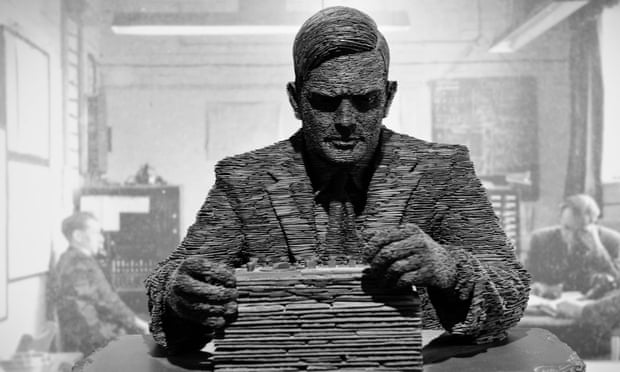 A Sculpture of Alan Turing by Stephen Kettle at Bletchley Park, Milton Keynes, UK.