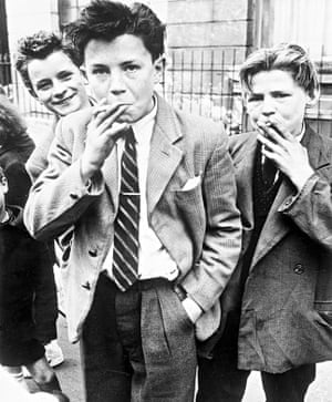 Boys smoking, London, 1956 by  Roger Mayne