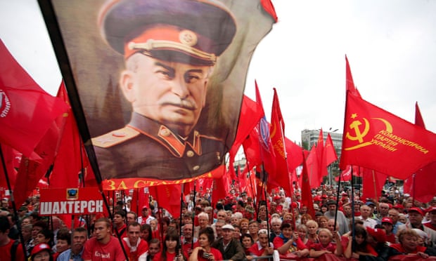Communist party supporters attend a rally in downtown Donetsk on 19 August, 2011, to mark the 20th anniversary of the break-up of the USSR.
