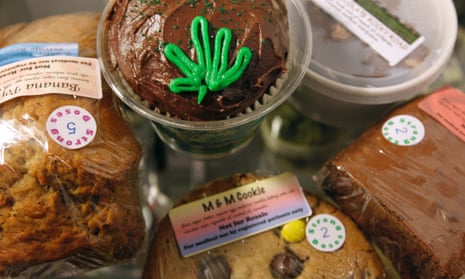 Ingestible products for sale at the Boulder Vital Herbs medical marijuana dispensary in Boulder, Colorado Tuesday December 9, 2009, including cupcakes and cookies. --- Image by Erich Schlegel