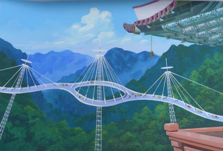 Mount Myohyang Tourism Bridge … Foster's Millau viaduct meets the wobbly Millennium Bridge.