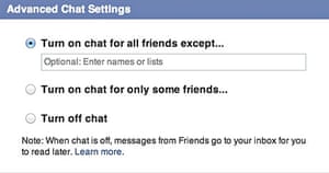 Control who can see you when you're online