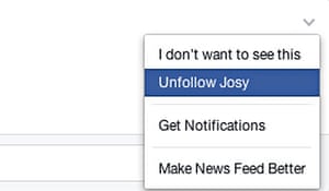 Stop following Facebook