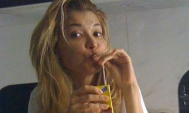 Gulnara Karimova was pictured sipping from a carton of Nesquik