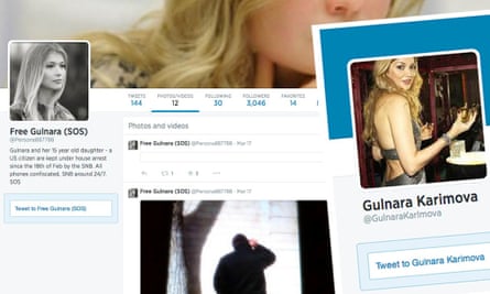 Gulnara Karimova's twitter account has gone quiet but a Free Gulnara SOS site is active