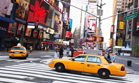 Taxis in Times Square, New York City. Photograph: Alamy