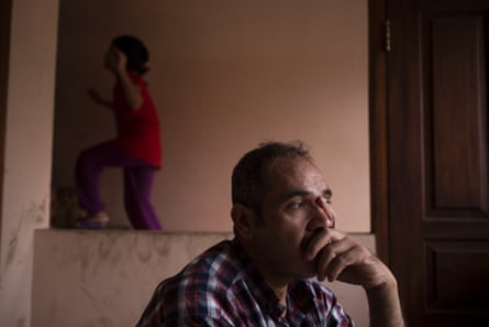 Asylum seeker Aboodi Alkhald from Iran spends a good percentage of his time during the day thinking about the concerns he has for his children's future.