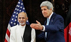 John Kerry and Ashraf Ghani