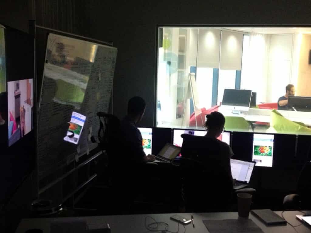 Watching users play with the navigation in our lab