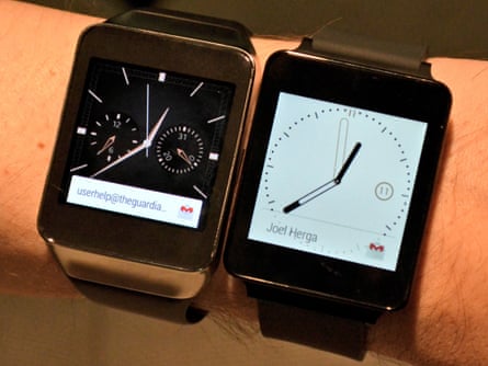 Google smartwatches review LG G Watch Samsung Gear Live and Android Wear Gadgets The Guardian