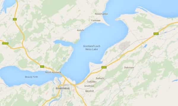 Monster Mix Up On Google Maps Labels Moray Firth Loch Ness Lake Travel The Guardian Loch Ness Scotland Map