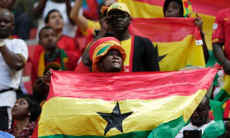 Ghanaian fans at the group match against Portugal in Brasilia.