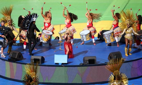 Shakira performs during the closing ceremony