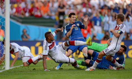Lionel Messi caused consternation in the German six yard box.