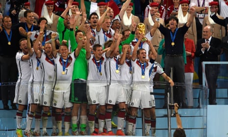 Germany lift the World Cup.