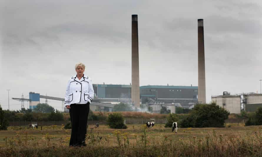 Thurrock MP Jackie Doyle-Price outside Tilbury power station.