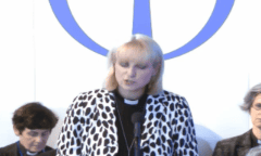 Rosie Harper addresses General Synod.