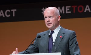 William Hague speaking at the Global Summit to End Sexual Violence in Conflict in London last month.