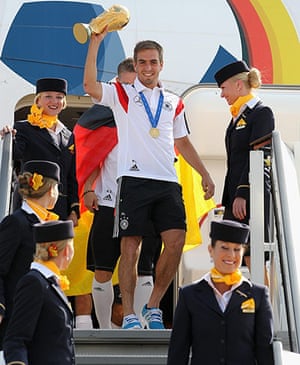 victory parade: World Cup 2014 Winners Germany Arrive At Berlin Tegel Airport