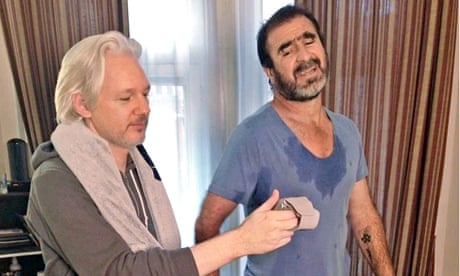 Julian Assange and Eric Cantona