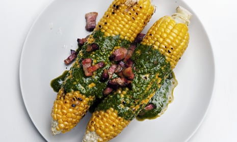 grilled corn with pancetta